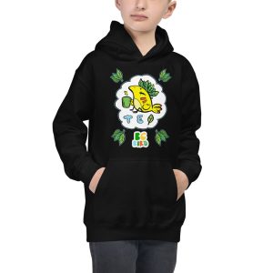 Kids  Hoodie cartoon bird tea