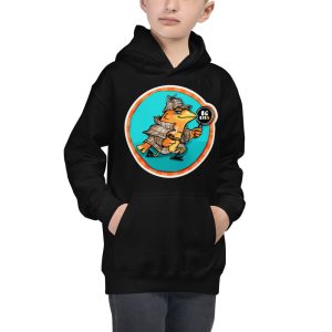 Kids Hoodie cartoon bird detective